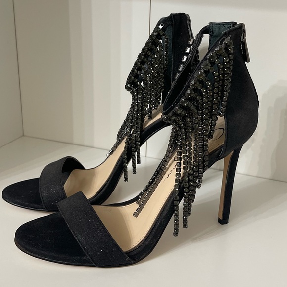 Jessica Simpson rhinestone fringe heels - Picture 8 of 9